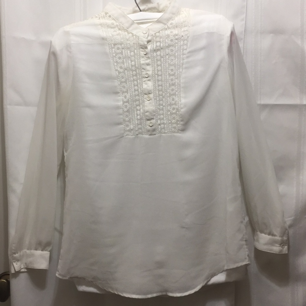 White sheer top